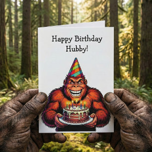 Stay Wild & Celebrate Big Bigfoot Birthday Card