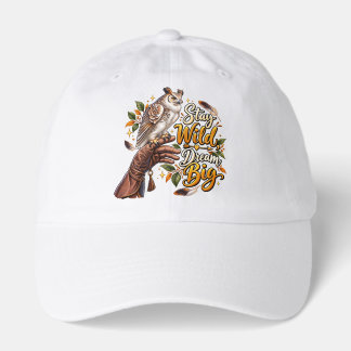 Stay Wild, Dream Big – Owl Adventure Nature Design Hat