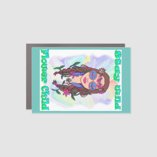 Stay Wild Flower Child Car Magnet