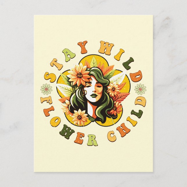 Stay Wild Flower Child Postcard (Front)