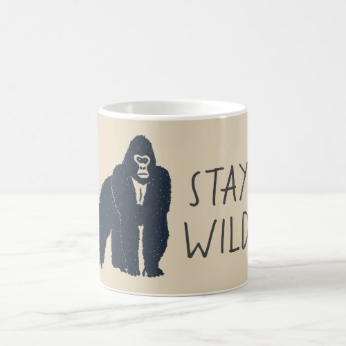 Stay Wild Gorilla Silhouette Coffee Mug