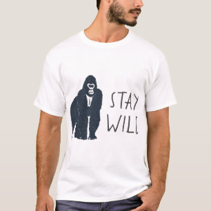 Stay Wild Gorilla Silhouette T-Shirt