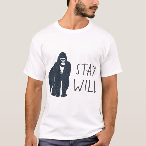 Stay Wild Gorilla Silhouette T_Shirt