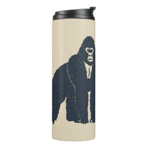 Stay Wild Gorilla Silhouette Thermal Tumbler
