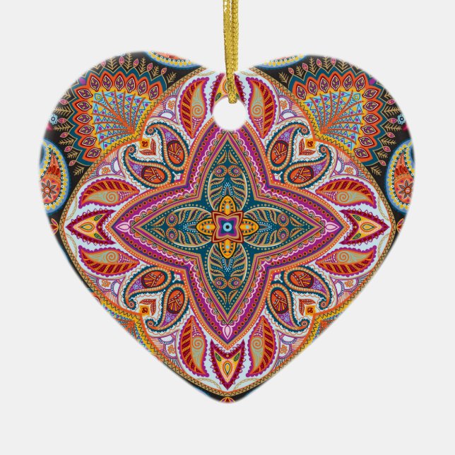 Stay Wild gypsy child boho Ceramic Ornament (Front)