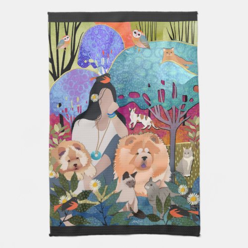 STAY WILD GYPSY CHILD _ chow kitchen towel