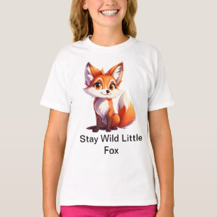 Stay Wild Little Fox Cute Nature-Inspired cute Fox T-Shirt