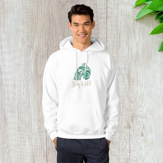 Stay Wild Modern Bearded Skull Hoodie (Creator Uploaded)