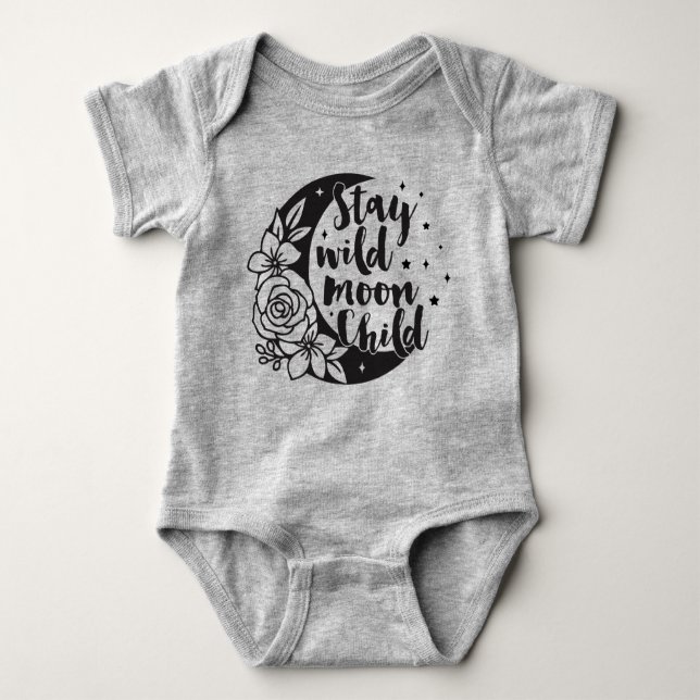 Stay wild moon child baby bodysuit (Front)