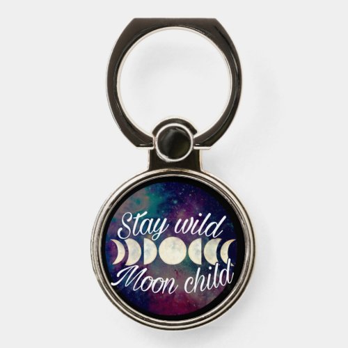 Stay Wild Moon Child badge product line GeminiMoon Phone Ring Stand