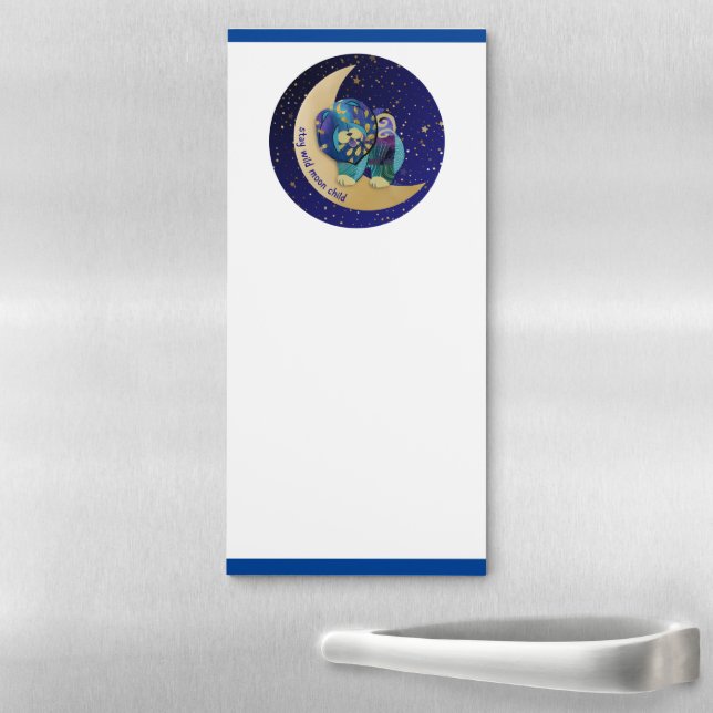 STAY WILD MOON CHILD Chow dog magnetic note pad (In Situ)