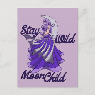 Stay Wild Moon Child Moon Goddess Art MoonChild Postcard