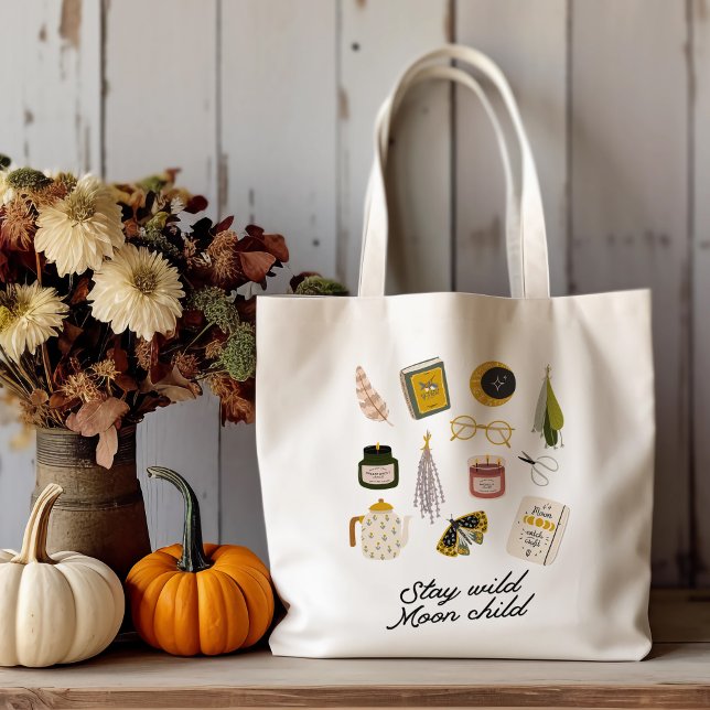 Stay Wild Moon Child Tote Bag (Creator Uploaded)