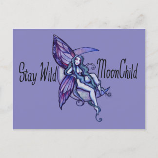 Stay Wild MoonChild Moon Child Fairy Purple        Postcard
