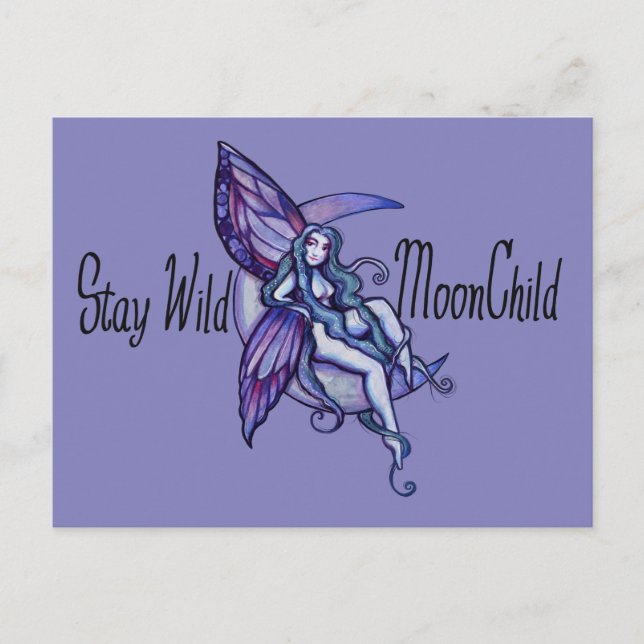 Stay Wild MoonChild Moon Child Fairy Purple        Postcard (Front)