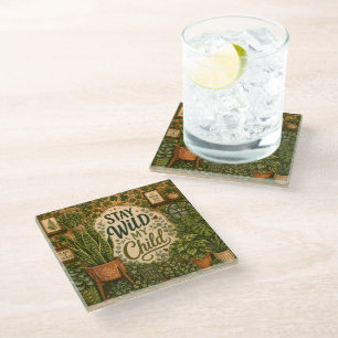 Stay Wild My Child Glass Coaster