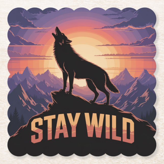 Stay Wild Paper Coaster (Front)