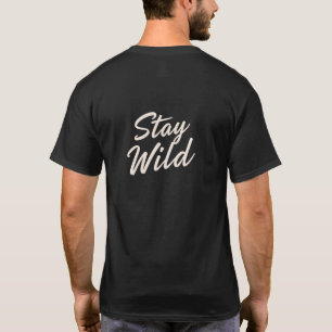 Stay Wild Retro Neon Typography T-Shirt