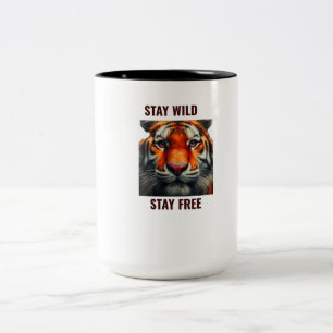 Stay Wild Stay Free Tiger Mug Wildlife coffee cup