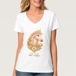 Stay Wild, Stay Golden Unicorn T-Shirt