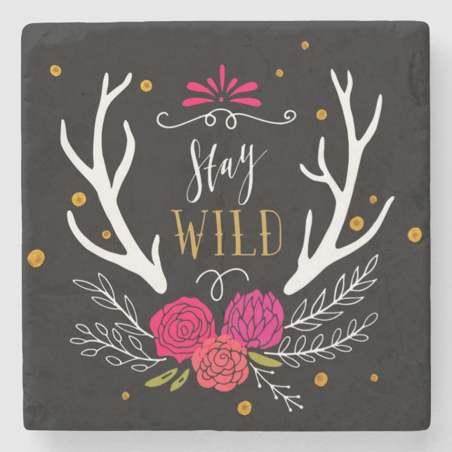 Stay Wild Stone Coaster (Front)