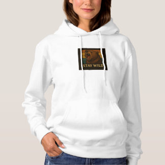 Stay Wild Vintage Animal Graphic for Nature Lover Hoodie