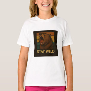 Stay Wild Vintage Animal Graphic for Nature Lover T-Shirt