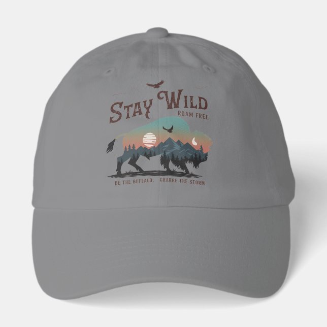 Stay Wild Western Buffalo Cap (Front)