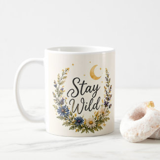 Stay Wild Wildflowers Moon Mug Boho Floral