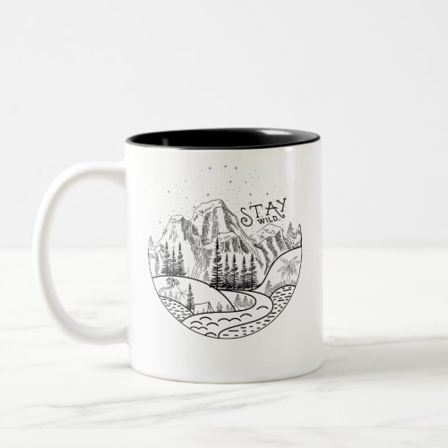 Stay_wild_wildlife_camping T_Shirt Classic Round S Two_Tone Coffee Mug