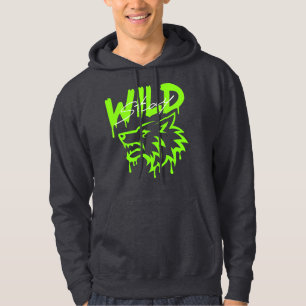 Stay Wild Wolf - Bold Urban Street Art Graphic Hoodie