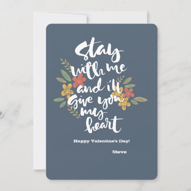 Stay With Me Card (Front)