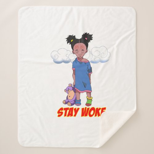 Stay Woke _ Blankey Sherpa Blanket