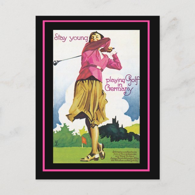 Stay Young! Play golf in Germany  Postcard (Front)