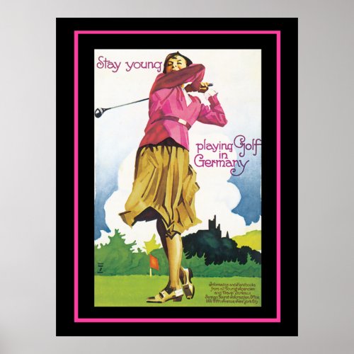 Stay Young Play golf in Germany   Poster