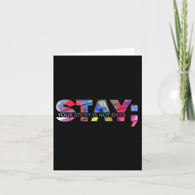 Stay Your Story Is Not Over Suicide Prevention Awa Card (Front)