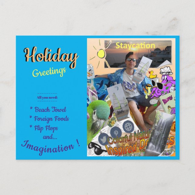 Staycation 'Holiday Greetings' Postcard (Front)