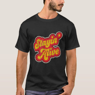 Stayin' Alive Vintage 1970s Distressed T-Shirt