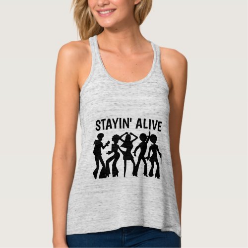 STAYIN ALIVE Vintage Disco T_shirts