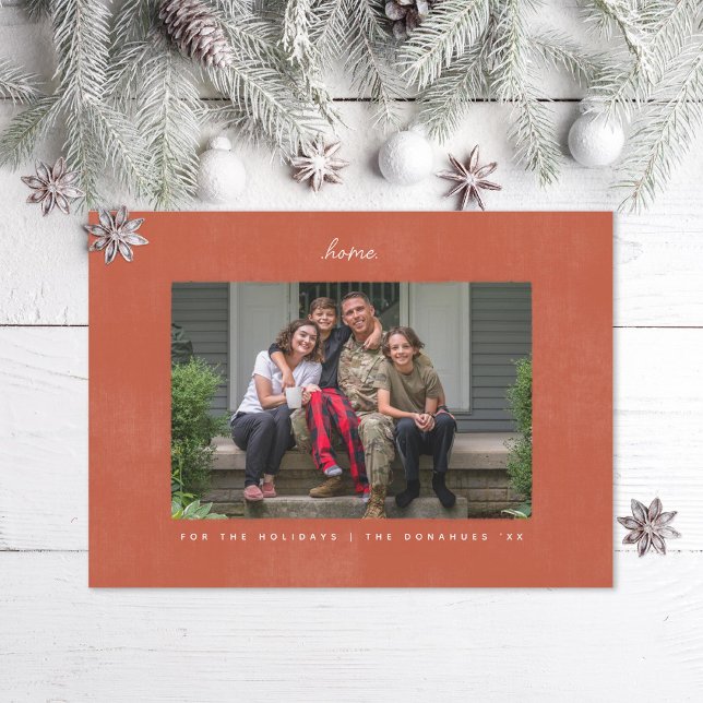 Staying at Home Minimal Family Christmas Photo Holiday Card (Creator Uploaded)