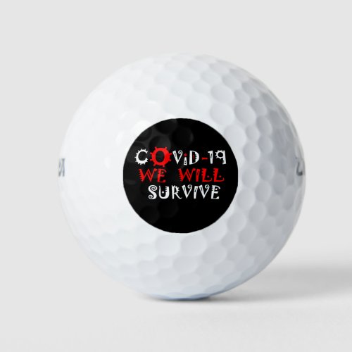 Staying At Home Saves Lives Corona Virus COVID19 Golf Balls