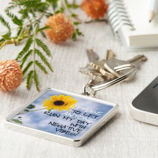 Staying Positive Text With A Sunflower In The Sky