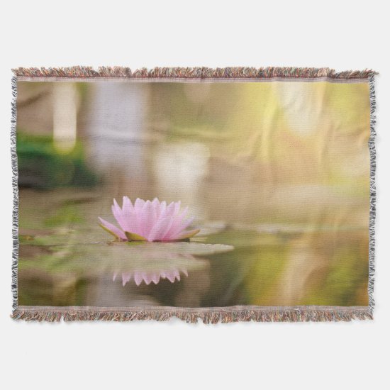 Staylish Lotus Flower Landscape Zen Throw Blanket