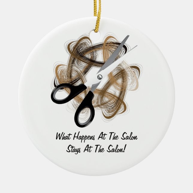 Stays At Salon Ceramic Ornament (Front)
