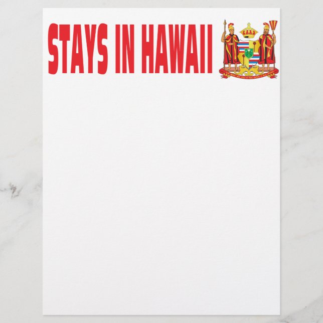 Stays in Hawaii Flyer (Front)