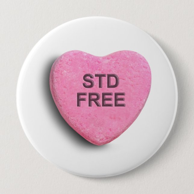 STD FREE PINBACK BUTTON (Front)