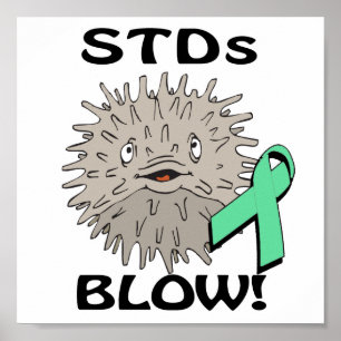 STDs Blows Awareness Design Poster