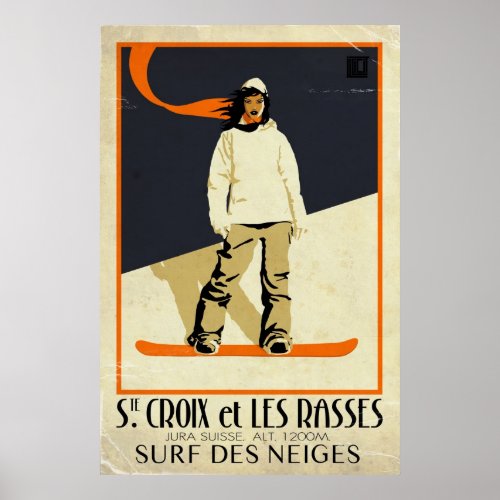 Ste Croix et Les Rasses _ Vintage Effect Poster
