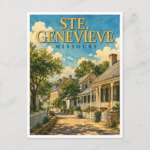 Ste. Genevieve Missouri Colonial District GeoSaga Postcard