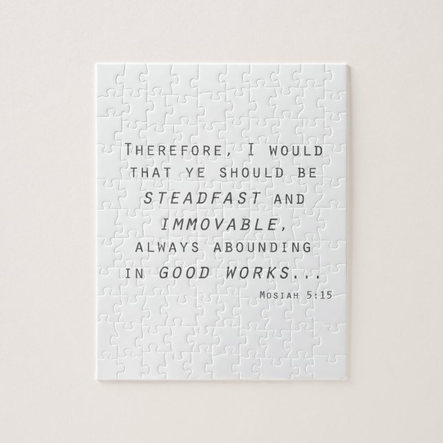 steadfast immovable mosiah lds scripture jigsaw puzzle (Vertical)